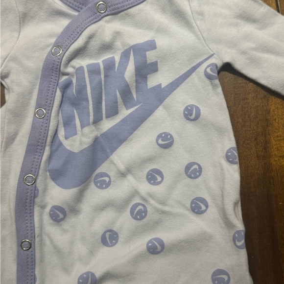 Nike Purple One Piece Footies with Lavender Accents - Picture 2 of 5
